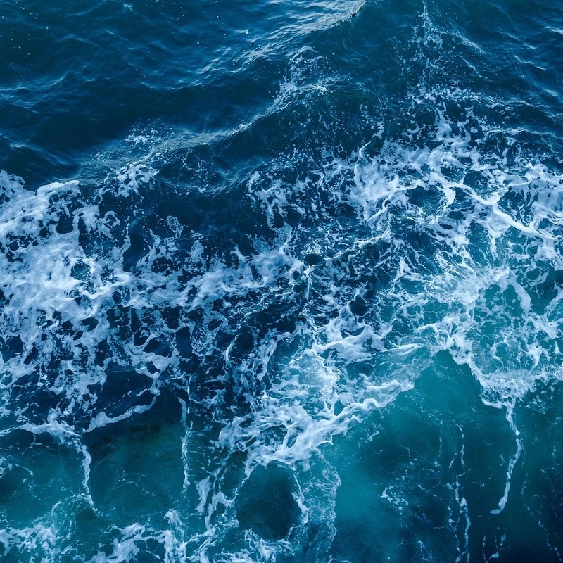 top down image of ocean water