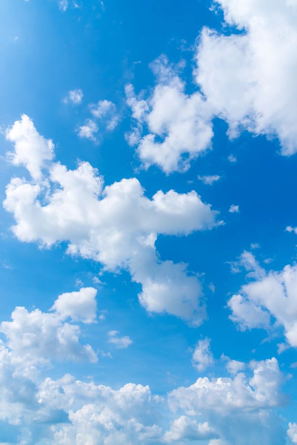 blue sky and white cloud nature background