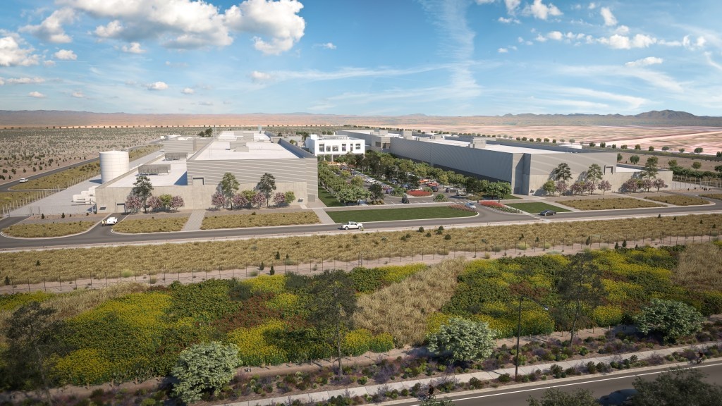 Rendering of the Mesa Arizona Meta Data Center