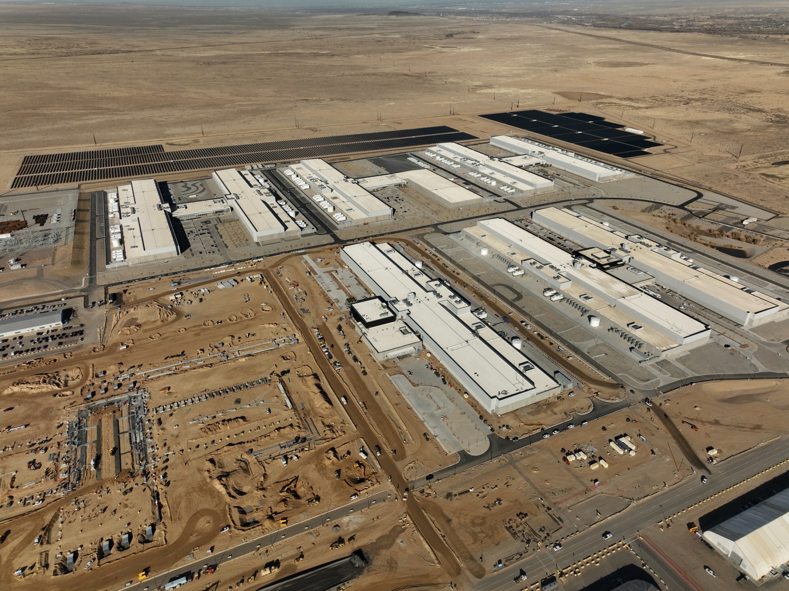 aerial view of a Meta Data Center