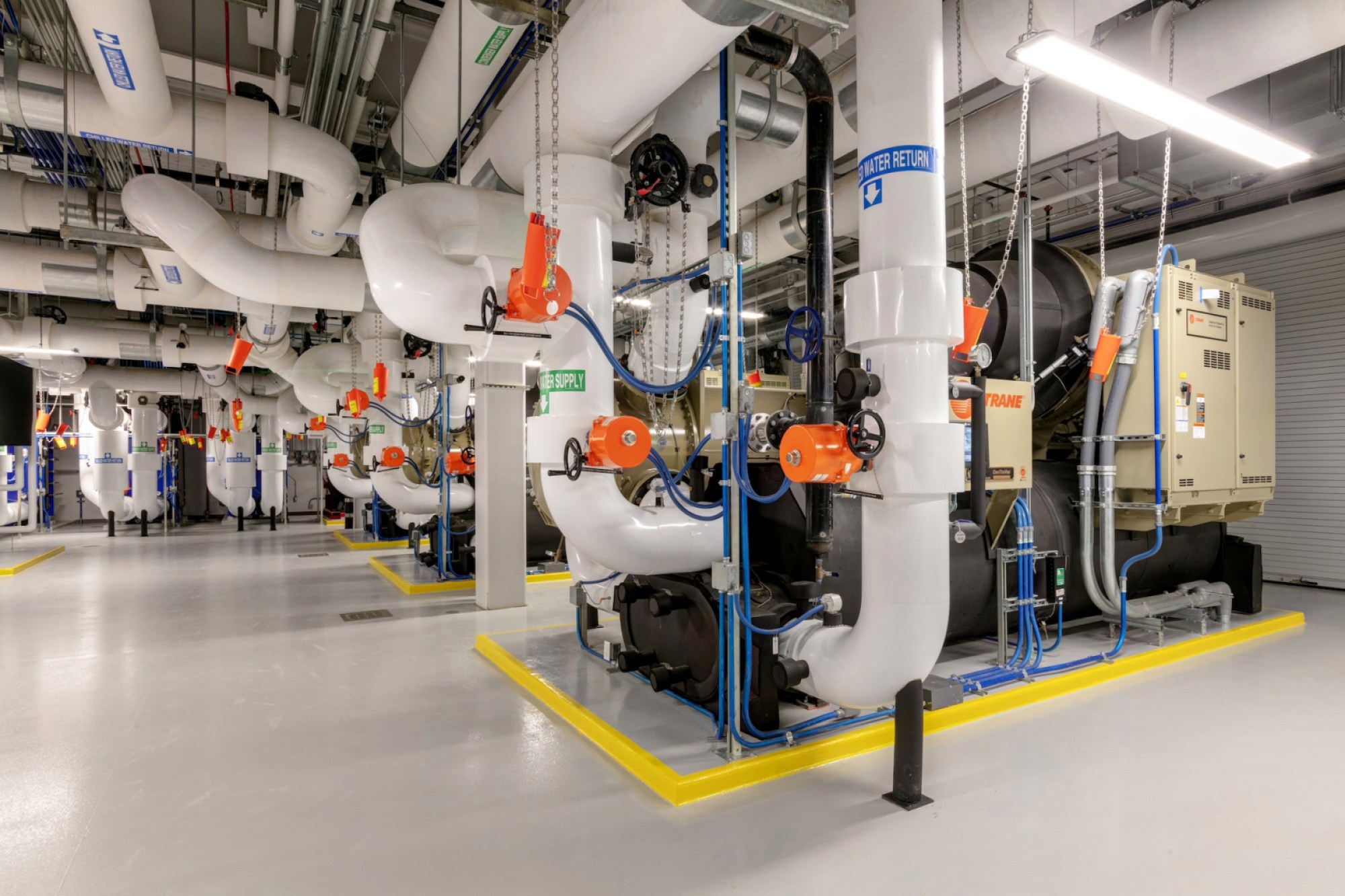 water pipes inside building