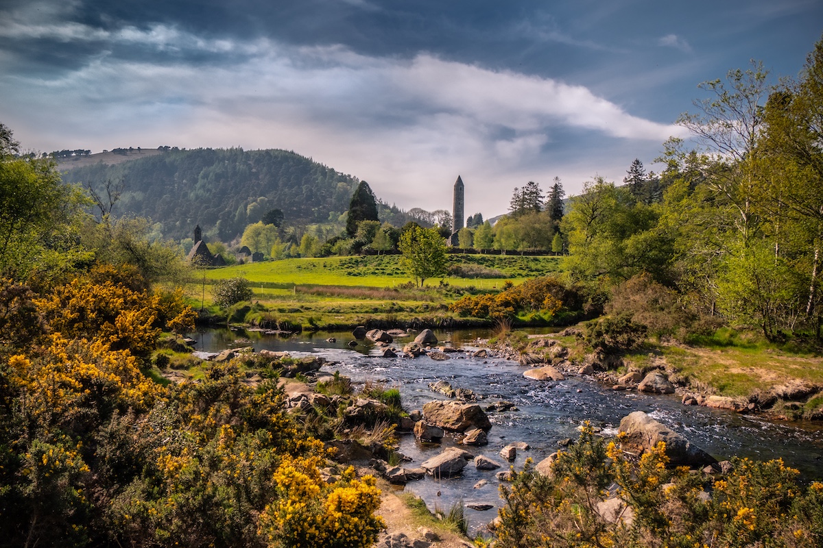 View of a river within the Wicklow mountains